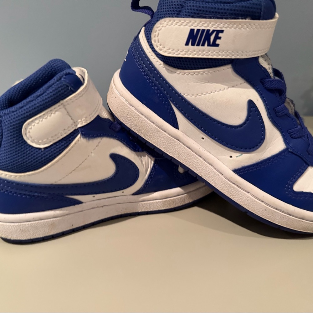 Nike Kids High-Top Sneakers — Royal Blue & White